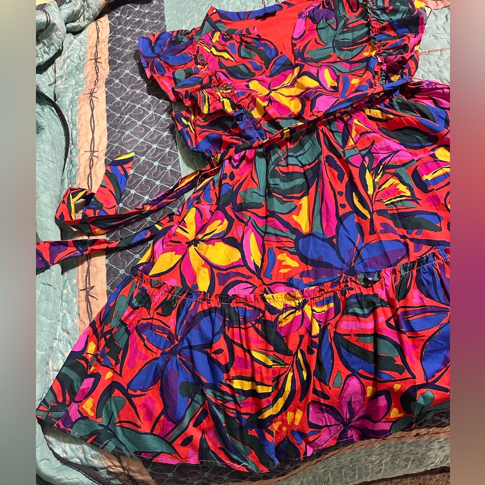 Sugar lips Vibrant Multicolor Floral Dress XL - Picture 7 of 10